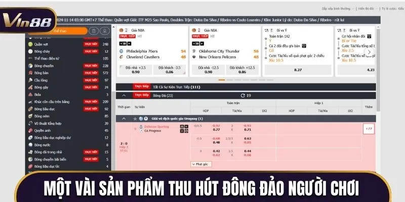 Một vài sản phẩm thu hút đông đảo người chơi của đơn vị